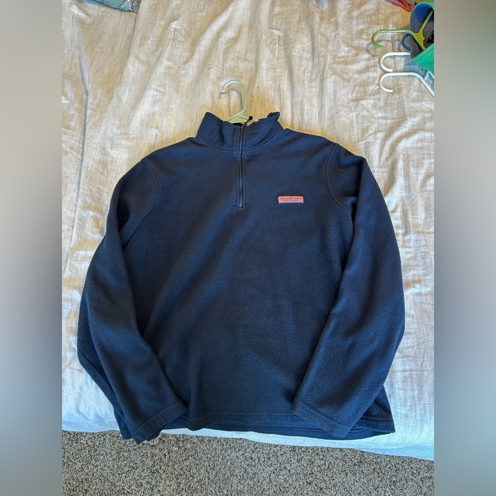 Vineyard Vines Navy Zip-Up Sweater